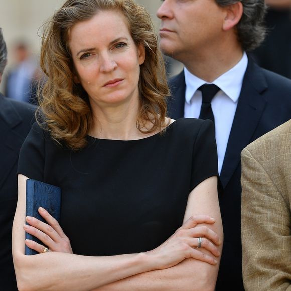 Nicole Guedj, Nathalie Kosciusko-Morizet, Arnaud Montebourg - Hommage national à Simone Veil dans la cour d'Honneur des Invalides à Paris, France, le 5 juillet 2017. Simone Veil reposera avec son mari au Panthéon. © Christian Liewig/Pool/ Bestimage