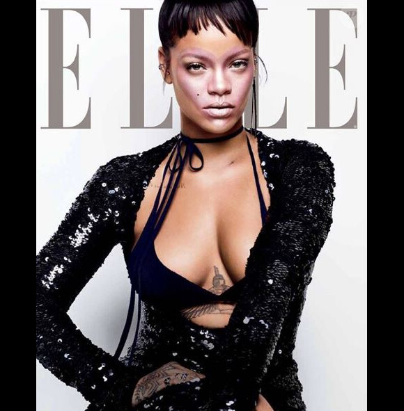 Rihanna en couvertire de l'édition américaine du magazine "ELLE", numéro d'octobre 2017.