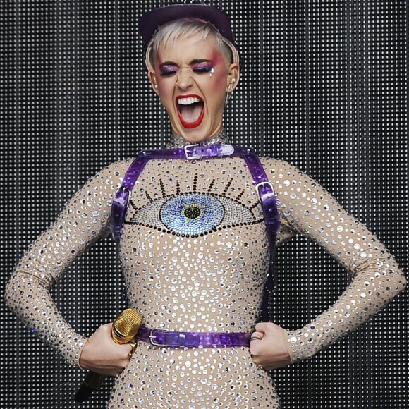 Katy Perry en concert lors du festival de Glastonbury, le 24 juin 2017.