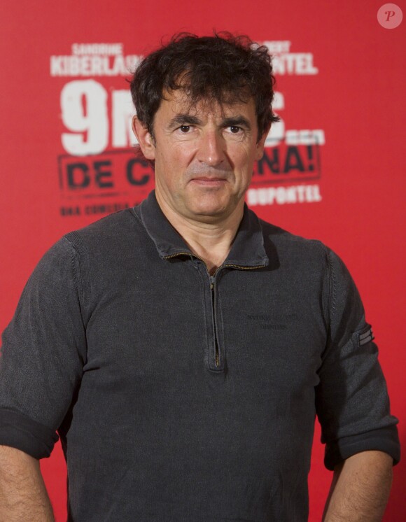 Albert Dupontel lors du photocall du film "9 mois ferme" à Madrid, le 8 avril 2014.