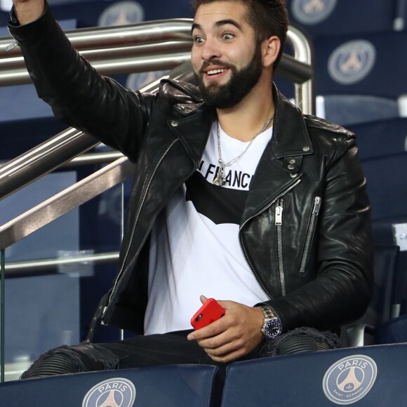 Kendji Girac au match de Ligue 1 "PSG - OL (2-0)" au Parc des Princes à Paris, le 17 septembre 2017. © Cyril Moreau/Bestimage