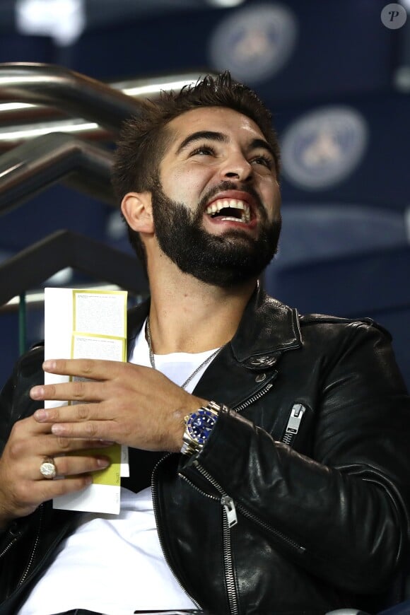 Kendji Girac au match de Ligue 1 "PSG - OL (2-0)" au Parc des Princes à Paris, le 17 septembre 2017. © Cyril Moreau/Bestimage