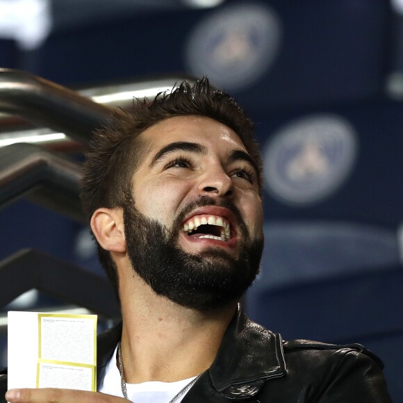 Kendji Girac au match de Ligue 1 "PSG - OL (2-0)" au Parc des Princes à Paris, le 17 septembre 2017. © Cyril Moreau/Bestimage