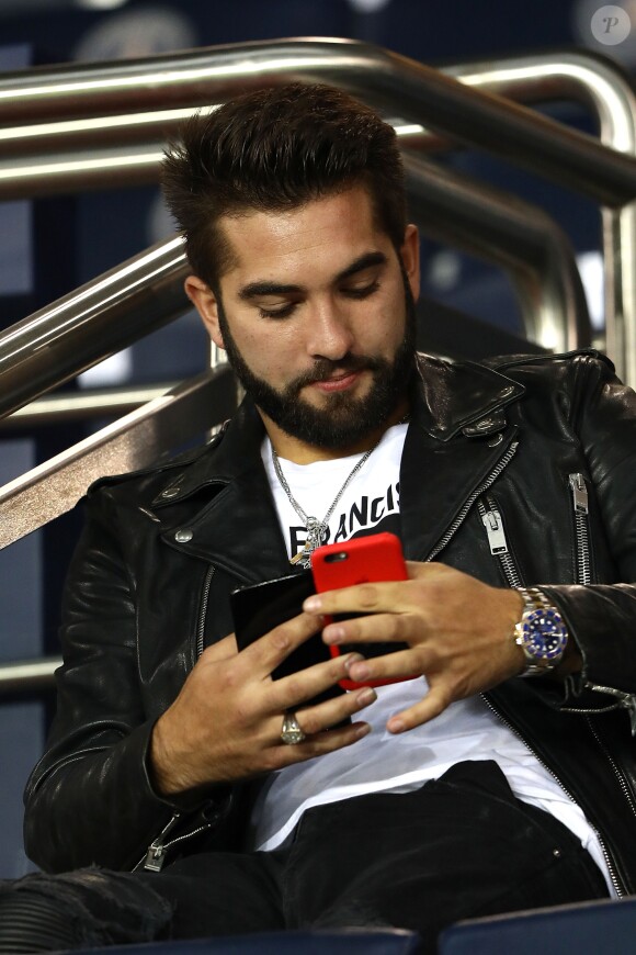 Kendji Girac au match de Ligue 1 "PSG - OL (2-0)" au Parc des Princes à Paris, le 17 septembre 2017. © Cyril Moreau/Bestimage