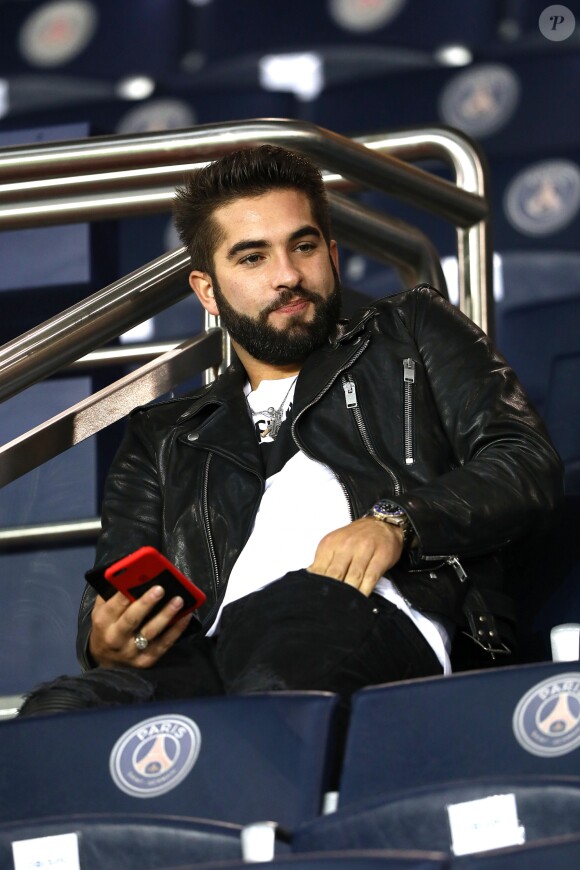 Kendji Girac au match de Ligue 1 "PSG - OL (2-0)" au Parc des Princes à Paris, le 17 septembre 2017. © Cyril Moreau/Bestimage