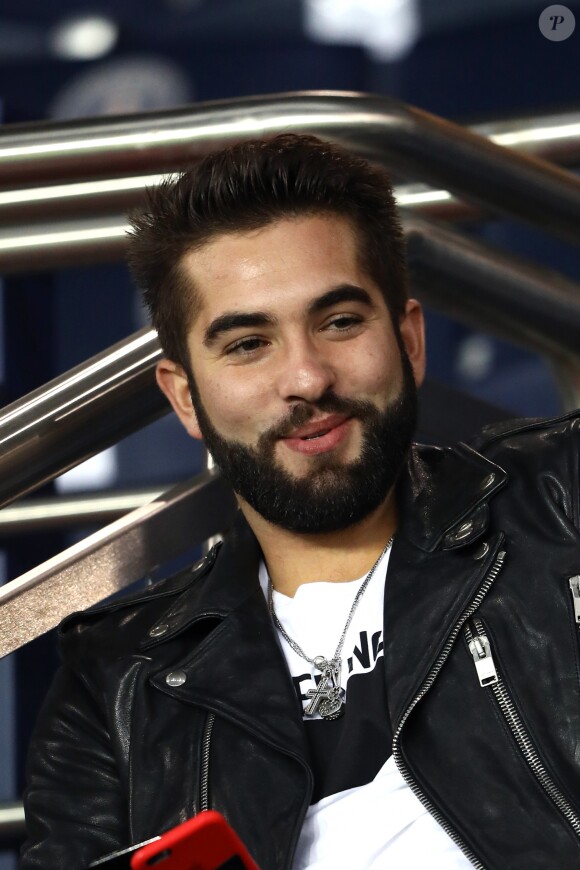 Kendji Girac au match de Ligue 1 "PSG - OL (2-0)" au Parc des Princes à Paris, le 17 septembre 2017. © Cyril Moreau/Bestimage