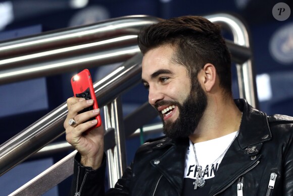 Kendji Girac au match de Ligue 1 "PSG - OL (2-0)" au Parc des Princes à Paris, le 17 septembre 2017. © Cyril Moreau/Bestimage