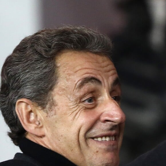 Nicolas Sarkozy au match de Ligue 1 "PSG - OL (2-0)" au Parc des Princes à Paris, le 17 septembre 2017. © Cyril Moreau/Bestimage