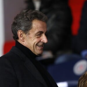 Nicolas Sarkozy au match de Ligue 1 "PSG - OL (2-0)" au Parc des Princes à Paris, le 17 septembre 2017. © Cyril Moreau/Bestimage