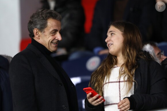 Nicolas Sarkozy au match de Ligue 1 "PSG - OL (2-0)" au Parc des Princes à Paris, le 17 septembre 2017. © Cyril Moreau/Bestimage