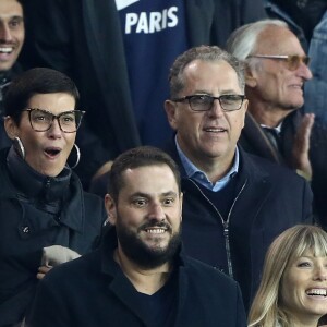 Cristina Cordula et son mari Frédéric Cassin au match de Ligue 1 "PSG - OL (2-0)" au Parc des Princes à Paris, le 17 septembre 2017. © Cyril Moreau/Bestimage