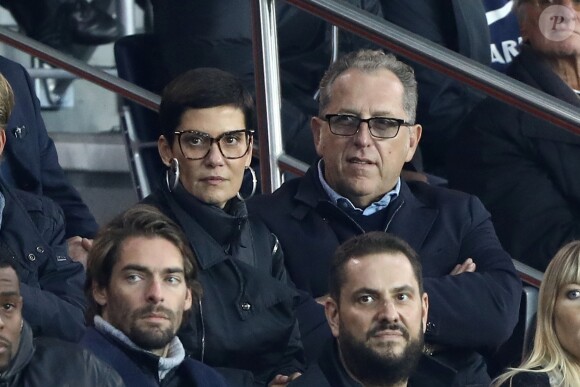 Cristina Cordula et son mari Frédéric Cassin au match de Ligue 1 "PSG - OL (2-0)" au Parc des Princes à Paris, le 17 septembre 2017. © Cyril Moreau/Bestimage