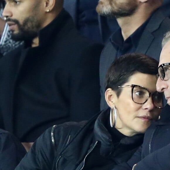 Cristina Cordula et son mari Frédéric Cassin au match de Ligue 1 "PSG - OL (2-0)" au Parc des Princes à Paris, le 17 septembre 2017. © Cyril Moreau/Bestimage