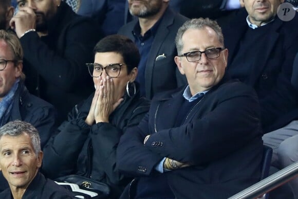 Cristina Cordula et son mari Frédéric Cassin au match de Ligue 1 "PSG - OL (2-0)" au Parc des Princes à Paris, le 17 septembre 2017. © Cyril Moreau/Bestimage