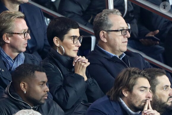 Cristina Cordula et son mari Frédéric Cassin au match de Ligue 1 "PSG - OL (2-0)" au Parc des Princes à Paris, le 17 septembre 2017. © Cyril Moreau/Bestimage