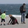 Jeffrey Dean Morgan (The Walking Dead) en vacances en famille, avec sa femme Hilarie Burton et leur fils Augustus Morgan à Barcelone le 13 mars 2017.