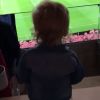 Antoine Griezmann publie une vidéo de sa fille Mia, 1 an, au Wanda Metropolitano, le nouveau stade de l'Atletico Madrid. Instagram, le 18 septembre 2017.