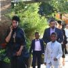 Le femme de Usher Grace Miguel quitte son hôtel avec ses enfants Naviyd Ely et Usher Raymond V à New York le 15 juin 2017.