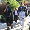 Le femme de Usher Grace Miguel quitte son hôtel avec ses enfants Naviyd Ely et Usher Raymond V à New York le 15 juin 2017