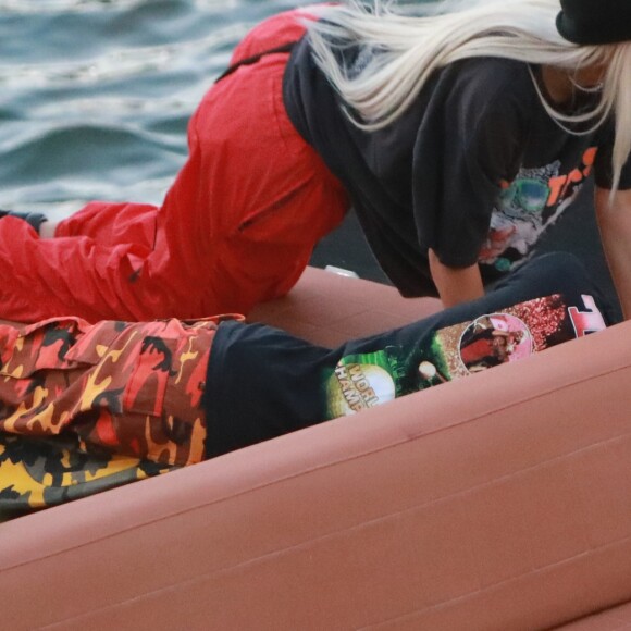 Kylie Jenner et Travis Scott au tut début de leur idylle, le 7 mai 2017 à Miami en Floride.