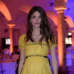 Elisa Sednaoui enceinte - Soirée de la fondation d'E. Sednaoui (E. Sednaoui Foundation (ESF)) et de la marque "Yoox Net-a-Porter" à Milan, le 28 mars 2017.