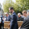 Jean-Claude Casadesus - Obsèques de Gisèle Casadesus au temple protestant de Saint-Martin en Ré sur l'île de Ré le 28 septembre 2017. © Patrick Bernard-Thibault Moritz/Bestimage
