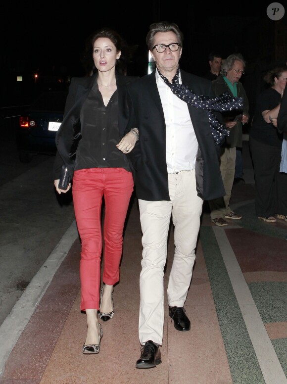 Divorce - Gary Oldman divorce pour la quatrième fois - Gary Oldman et sa femme Alexandra se rendent à Culver city le 10 octobre 2012.