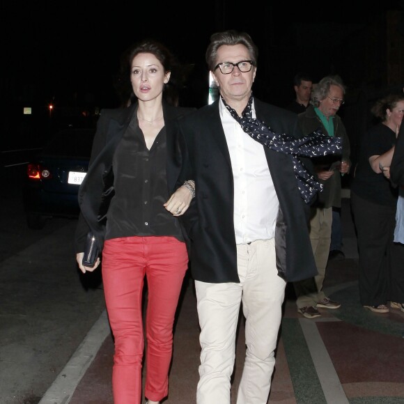 Divorce - Gary Oldman divorce pour la quatrième fois - Gary Oldman et sa femme Alexandra se rendent à Culver city le 10 octobre 2012.