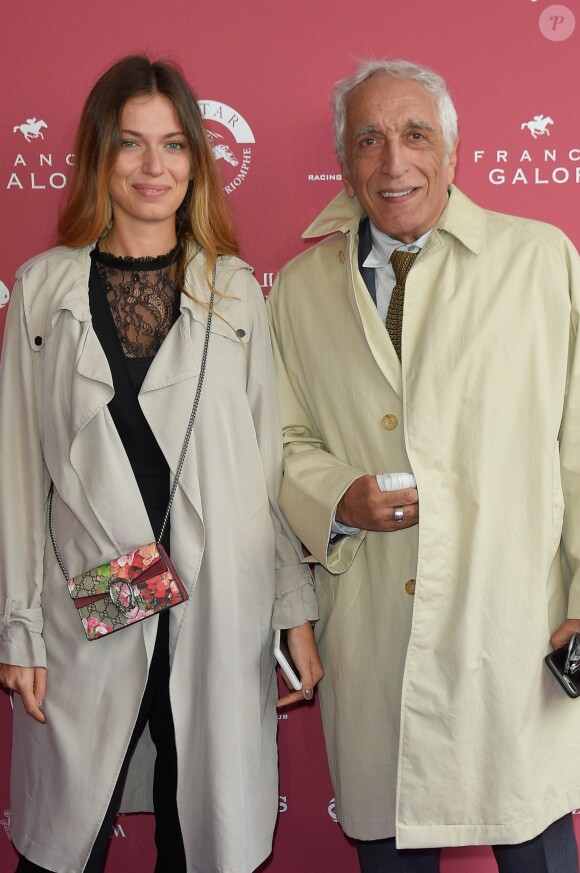 Gérard Darmon avec sa fille Sarah Darmon - 96ème Qatar Prix de l'Arc de Triomphe à l'Hippodrome de Chantilly le 1er octobre 2017. © Coadic Guirec/Bestimage