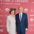 Bertrand Bélinguier (président de France Galop) avec sa femme - 96ème Qatar Prix de l'Arc de Triomphe à l'Hippodrome de Chantilly le 1er octobre 2017. © Coadic Guirec/Bestimage