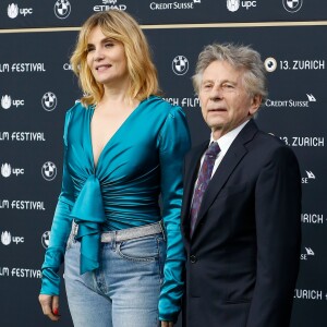 Roman Polanski et sa femme Emmanuelle Seigner - Avant-première du film "D'paèrs une histoire vraie" lors du festival du film de Zurich, le 2 octobre 2017.