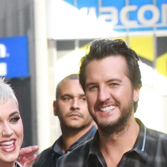 Lionel Richie, Katy Perry et Luke Bryan arrivent à l'émission "Good Morning America" pour la promotion de "America Idol" à New York, le 4 octobre 2017.