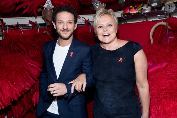 Exclusif - Vincent Dedienne et Muriel Robin - Backstage de l'émission "Tous au Moulin Rouge pour le sidaction" au Moulin Rouge à Paris le 20 mars 2017. © Cyril Moreau - Dominique Jacovides / Bestimage