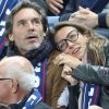 Anne-Claire Coudray et son compagnon Nicolas Vix - People au match de football France-Bielorussie au Stade de France à Saint-Denis le 11 octobre 2017. © Cyril Moreau/Bestimage