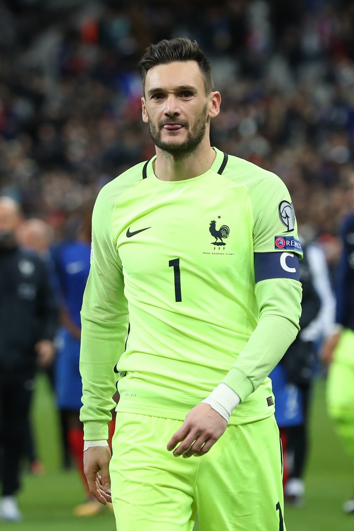 Photo : Hugo Lloris - Les joueurs de l'équipe de France manifestent