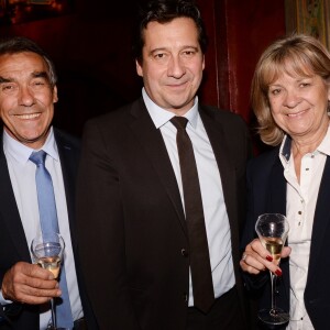 Semi-Exclusif - Laurent Gerra et ses parents Jean Christian et Nicole Gerra - Lancement du livre de Laurent Gerra "Carnets d'un sale gosse", soirée organisée par Five Eyes Production, au Buddha-Bar à Paris, le 9 octobre 2017. © Rachid Bellak/Bestimage