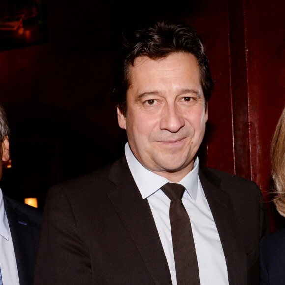Semi-Exclusif - Laurent Gerra et ses parents Jean Christian et Nicole Gerra - Lancement du livre de Laurent Gerra "Carnets d'un sale gosse", soirée organisée par Five Eyes Production, au Buddha-Bar à Paris, le 9 octobre 2017. © Rachid Bellak/Bestimage