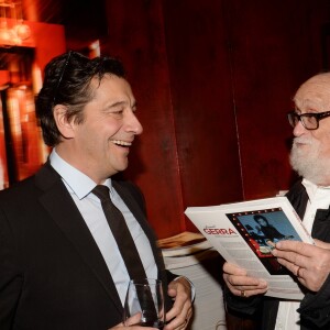 Semi-Exclusif - Laurent Gerra, Jean-Michel Boris - Lancement du livre de Laurent Gerra "Carnets d'un sale gosse", soirée organisée par Five Eyes Production, au Buddha-Bar à Paris, le 9 octobre 2017. © Rachid Bellak/Bestimage