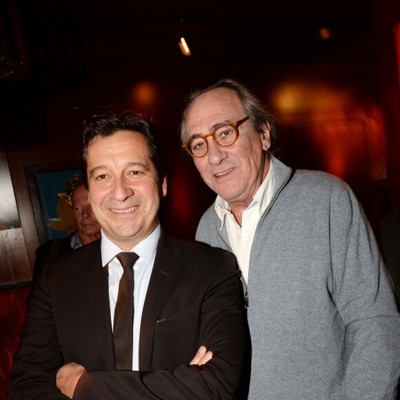 Semi-Exclusif - Laurent Gerra, Philippe Lavil - Lancement du livre de Laurent Gerra "Carnets d'un sale gosse", soirée organisée par Five Eyes Production, au Buddha-Bar à Paris, le 9 octobre 2017. © Rachid Bellak/Bestimage