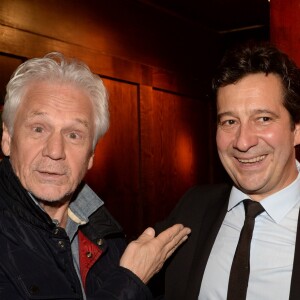 Semi-Exclusif - Gérard Lenorman, Laurent Gerra - Lancement du livre de Laurent Gerra "Carnets d'un sale gosse", soirée organisée par Five Eyes Production, au Buddha-Bar à Paris, le 9 octobre 2017. © Rachid Bellak/Bestimage