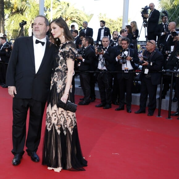 Harvey Weinstein et sa femme Georgina Chapman - Montée des marches du film "The Little Prince" (Le Petit Prince) lors du 68e Festival International du Film de Cannes, à Cannes le 22 mai 2015.