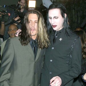 Johnny Depp et Marilyn Manson à Hollywood en 2001.