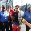 Roger Federer arrive à l'US Open 2017 à l'USTA Billie Jean King National Tennis Center dans le quartier de Flushing à New York, le 4 septembre 2017. © John Barrett/Globe Photos/Zuma Press/Bestimage
