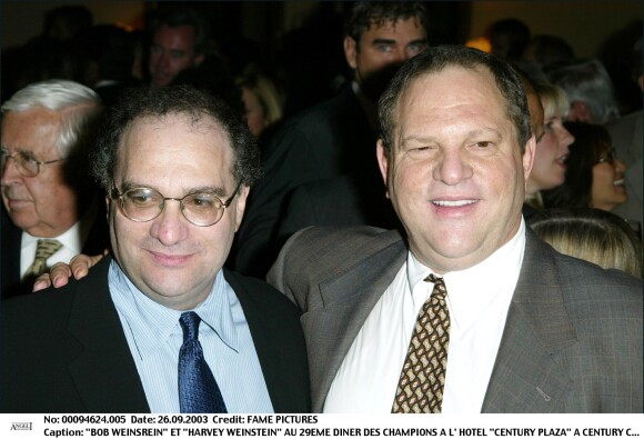Bob et Harvey Weinstein au 29e Dîner des Champions à Century City le 26 septembre 2003