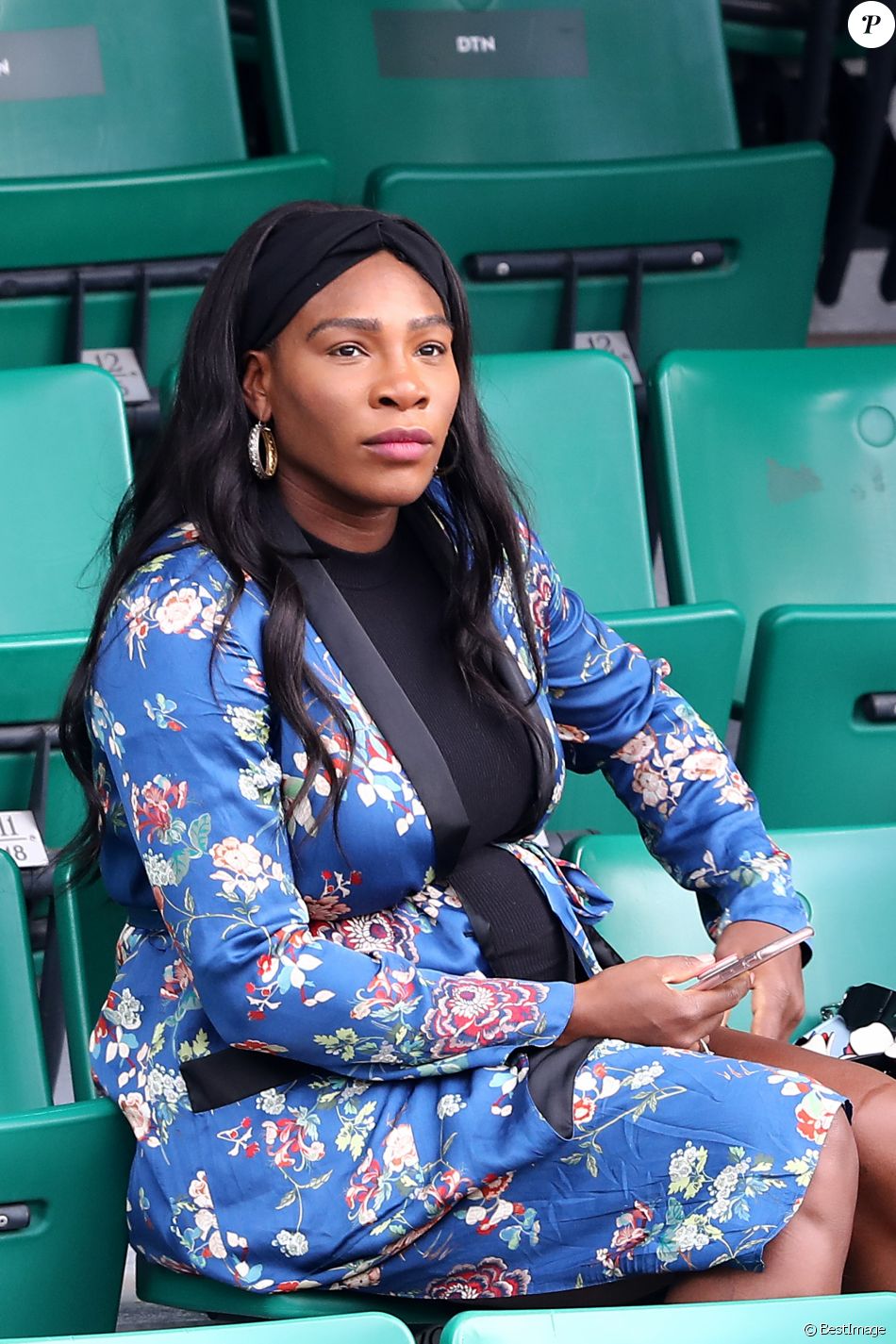 Serena Williams, enceinte, dans les tribunes des internationaux de