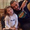 Karim Benzema pose avec sa fille Mélia, 3 ans, sur Instagram le 6 octobre 2017.