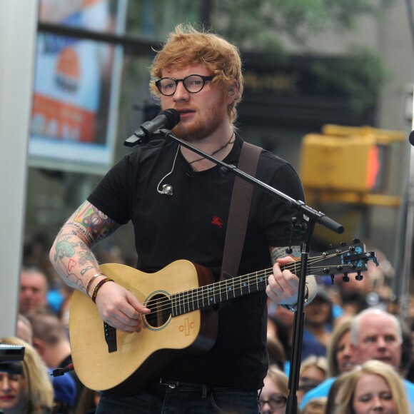 Ed Sheeran lors du Citi Concert Series sur la place du Rockefeller à New York, le 6 juillet 2017.