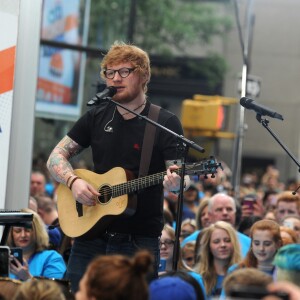 Ed Sheeran lors du Citi Concert Series sur la place du Rockefeller à New York, le 6 juillet 2017.