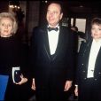 Jacques Chirac avec sa femme Bernadette et leur fille Claude à l'opéra de Paris en 1989