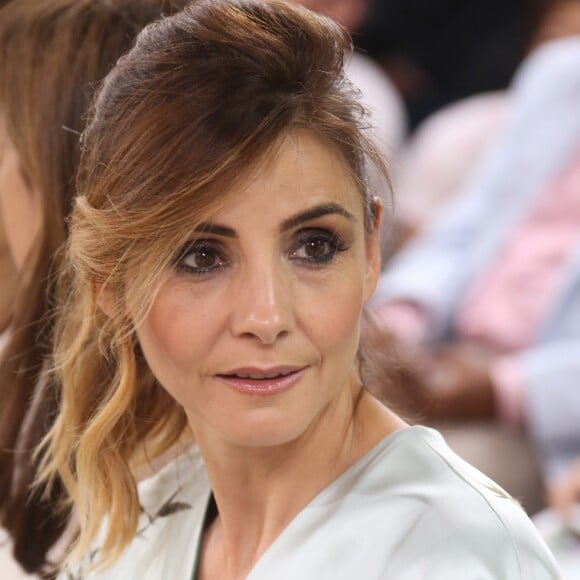 Clotilde Courau - People au défilé de mode Haute-Couture automne-hiver 2017/2018 "Lan Yu" à l'hôtel Intercontinental à Paris, le 5 juillet 2017. © Denis Guignebourg / Bestimage